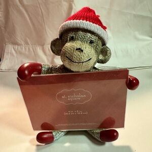 St. Nicholas Square Festive Monkey Photo Holder